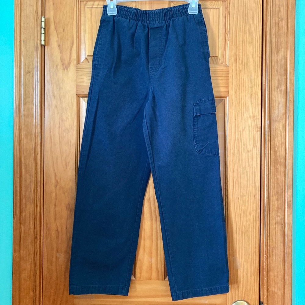 Boys size 10-12 Faded Glory navy pants with elastic waist
